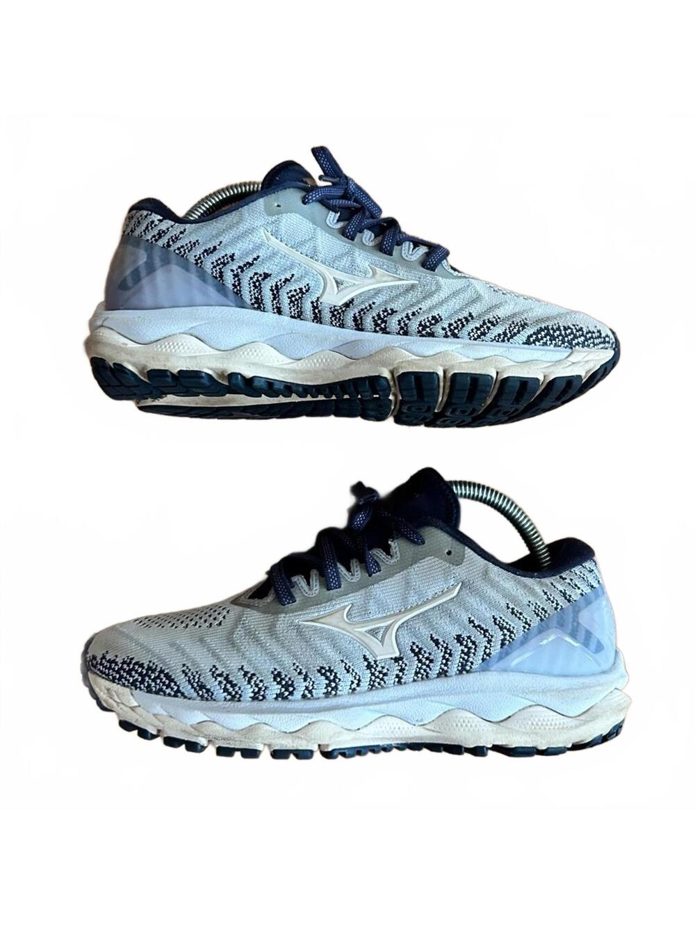 Mizuno Wave Sky 4 Waveknit “Arctic Ice” Blue Sneakers | Women’s Sz 6.5 / EU 36.5